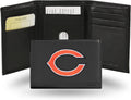 Rico Industries NFL Embroidered Genuine Leather Trifold Wallet - Slim