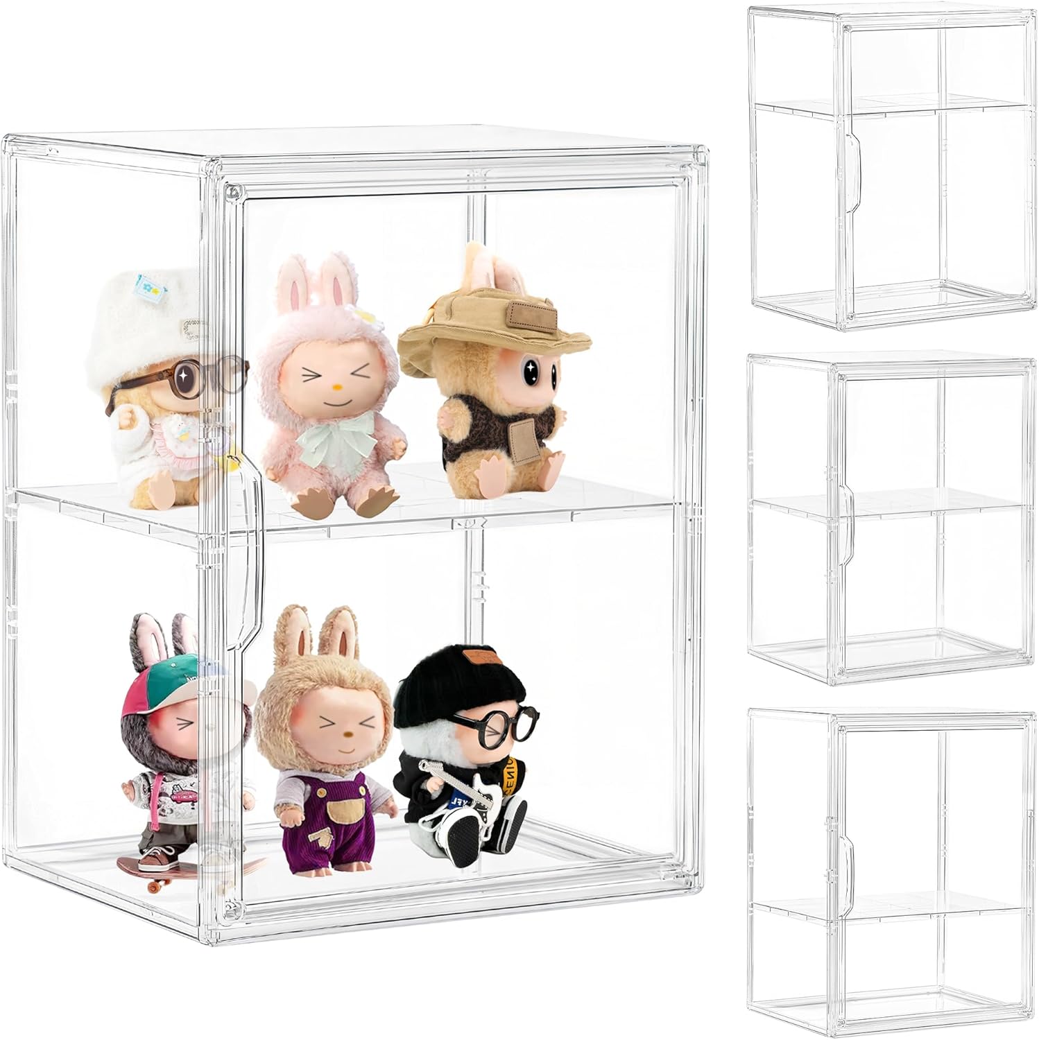 Acrylic Display Case with Removable Shelf for Collectibles