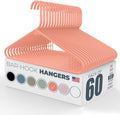 Made in USA Strong Clothes Hangers for Heavy Duty Use 60pk