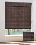 Cordless Bamboo Roman Shades for Windows (26 1/2in W x 48in H) - Safe