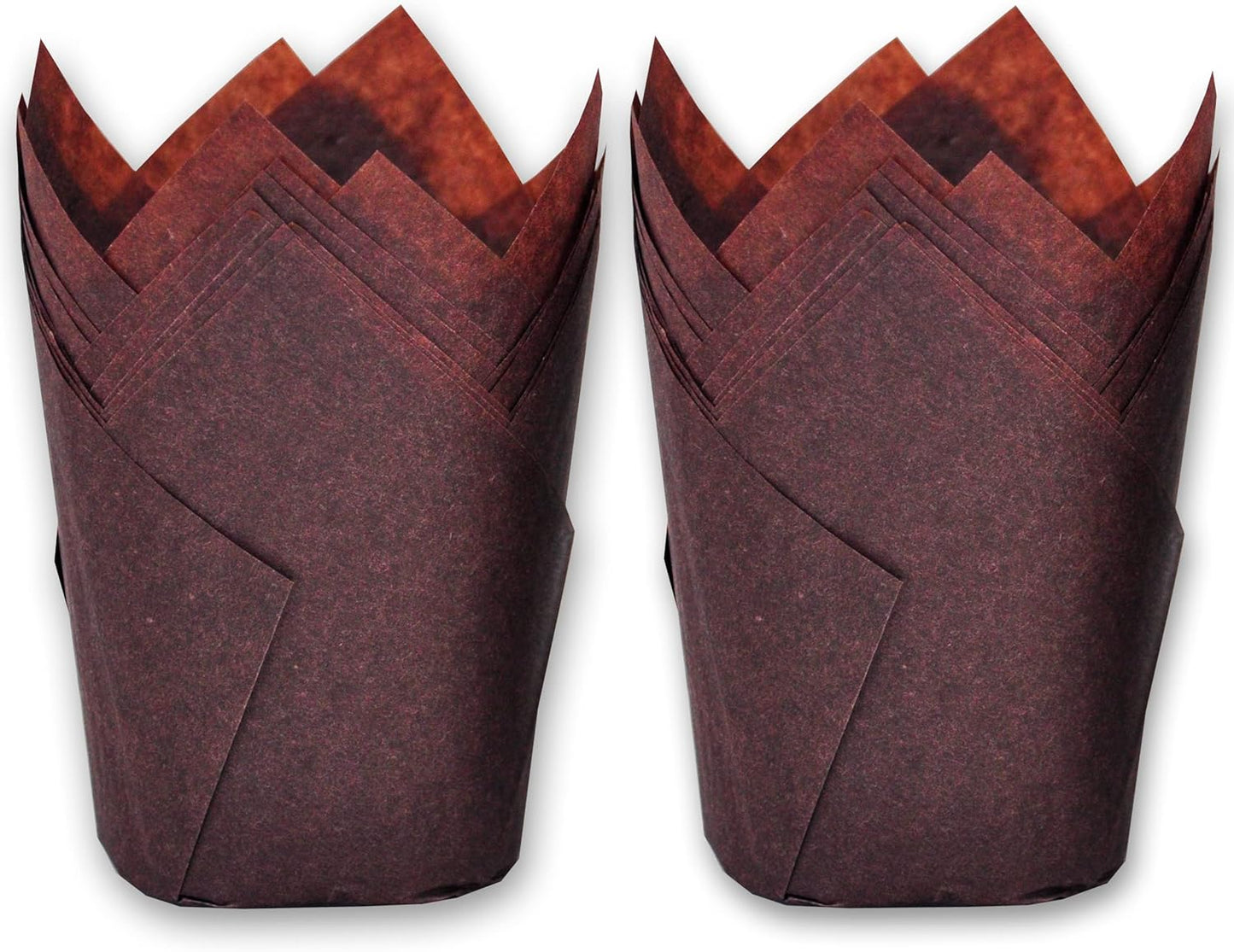Large Brown Tulip Baking Cups for Perfect Cupcakes and Muffins