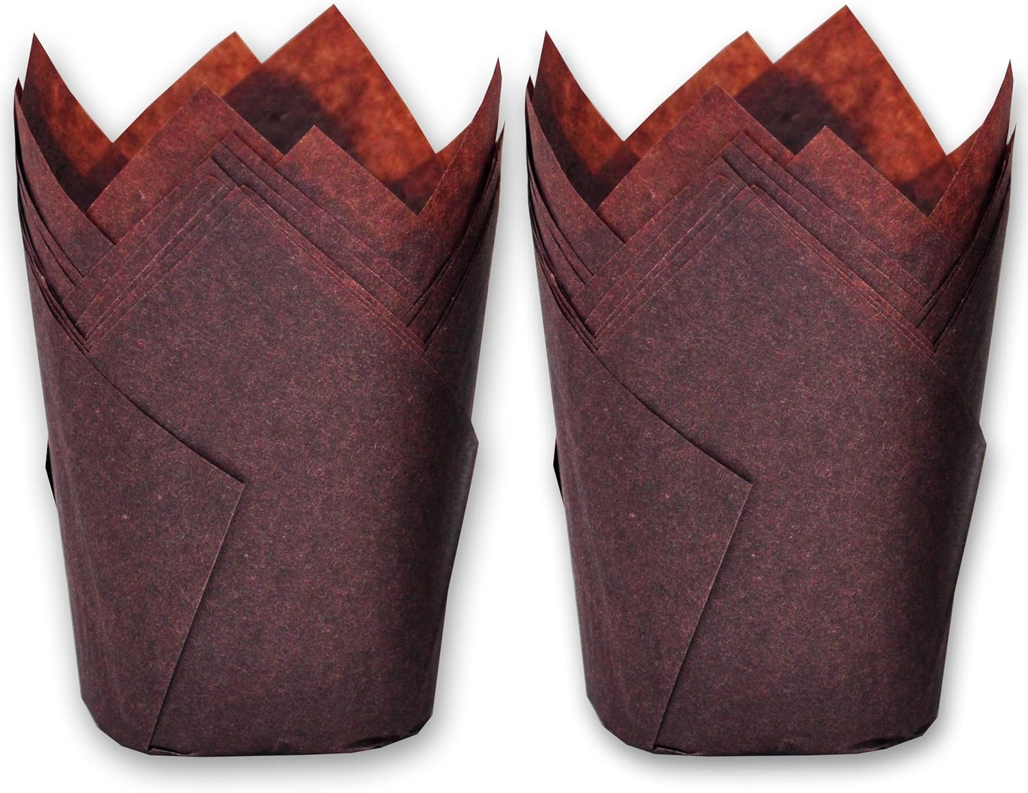 Large Brown Tulip Baking Cups for Perfect Cupcakes and Muffins