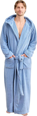 Bathrobes for Men Full Length Hooded Towel Robe - Fast-Drying Comfort