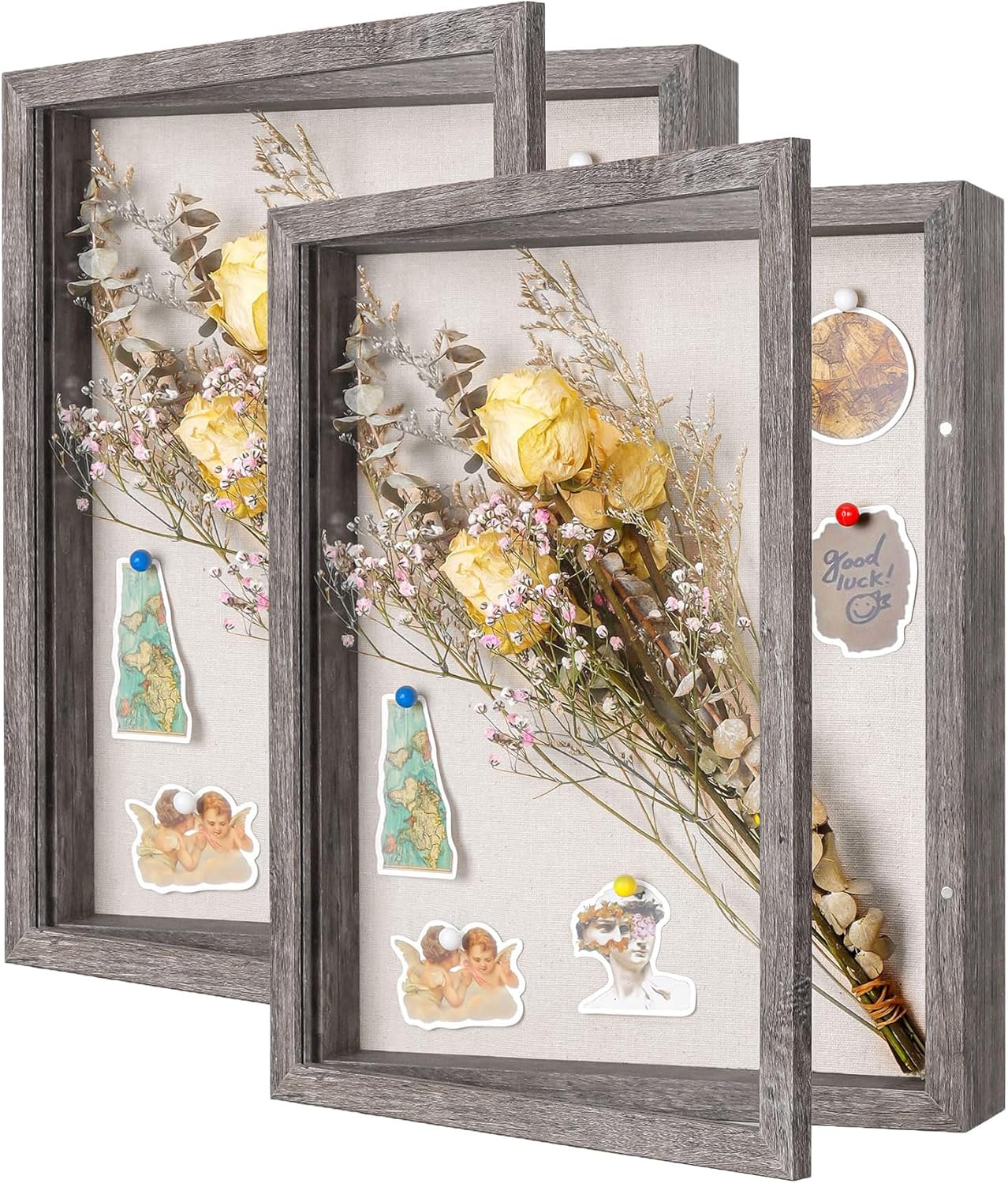 11x14 Shadow Box Frame - Rustic Gray Memory Display Case