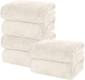 MOONQUEEN 6 Pack Premium Bath Towel Set - Quick Drying Microfiber