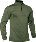 TACVASEN Men's Quarter Zip Pullover Long Sleeve Sweatshirt Activewear