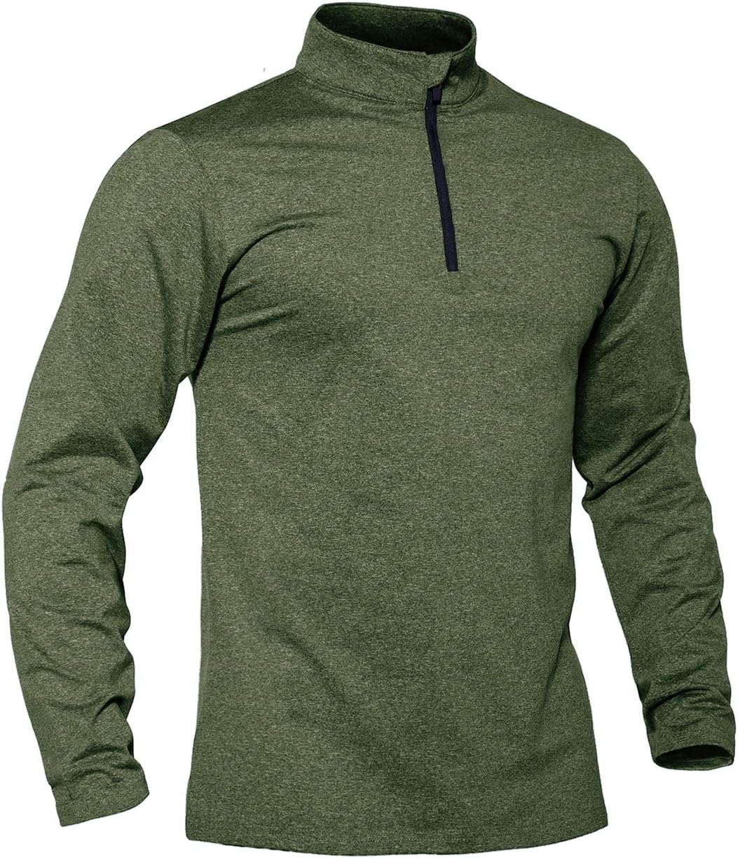 TACVASEN Men's Quarter Zip Up Pullover for Active Sportswear