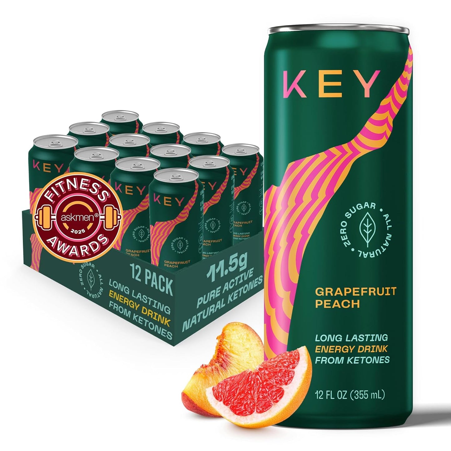KEY Ketone Energy Drink - Natural Sugar Free Energy Boost