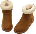 Girls Fuzzy Winter Short Boots with Faux Fur Lining - Warm Booties