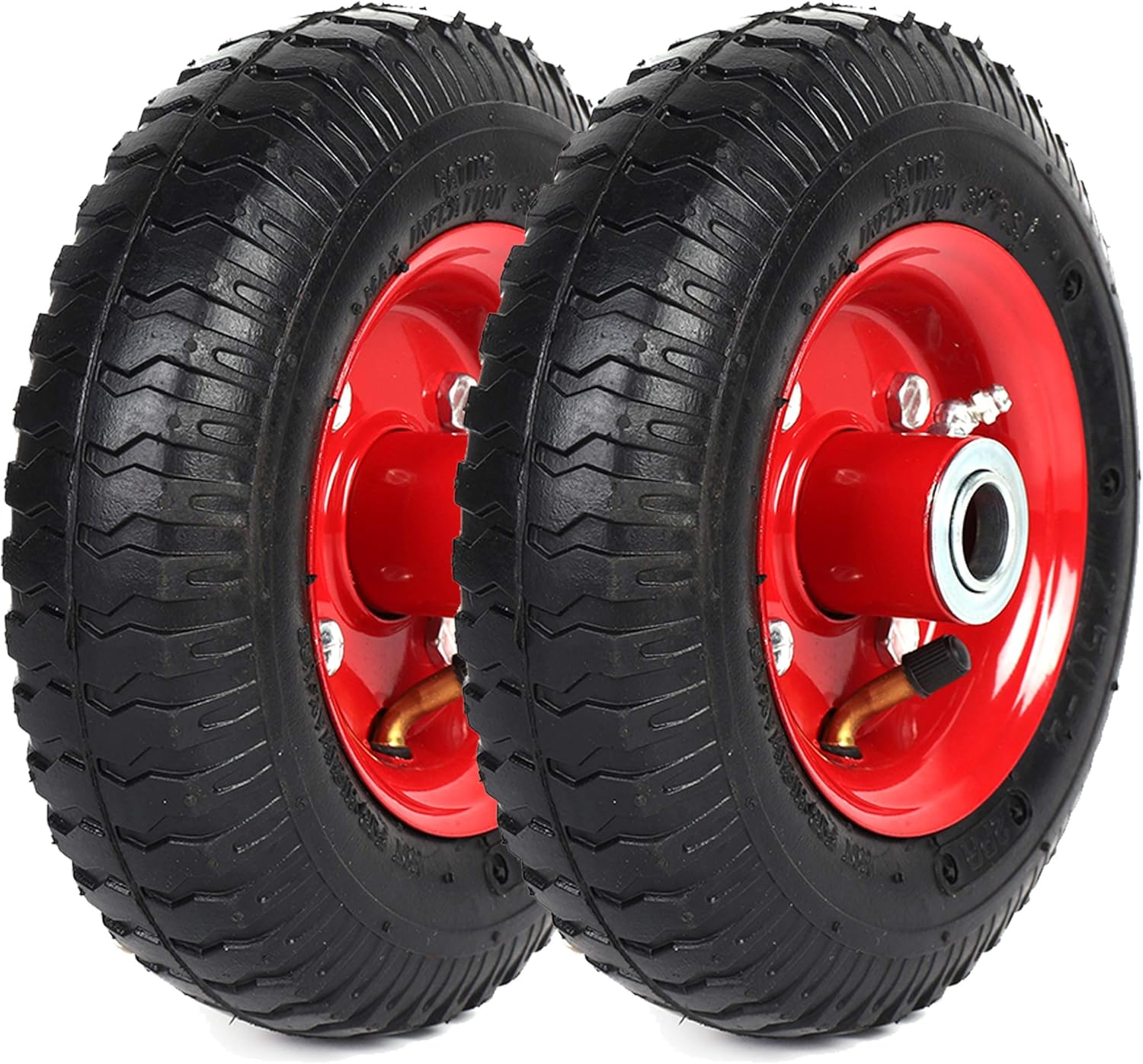 2.80/2.50-4 Tire and Wheel Set for Wheelbarrows and Carts