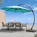 Outdoor Patio Cantilever Umbrella 11 ft Curvy Offset - 360 Rotation