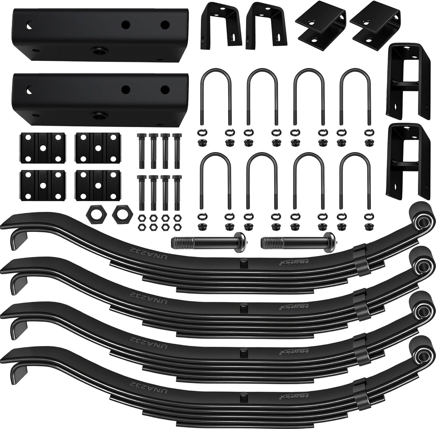 7K Tandem Trailer Suspension Kit with 5 Leaf Springs & U-Bolts