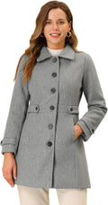 Allegra K Women's Winter Classic Outwear Overcoat - Warm, Lightweight