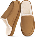 Mens Faux Fur House Slippers Slip On Cozy Winter Shoes - Size 7-14