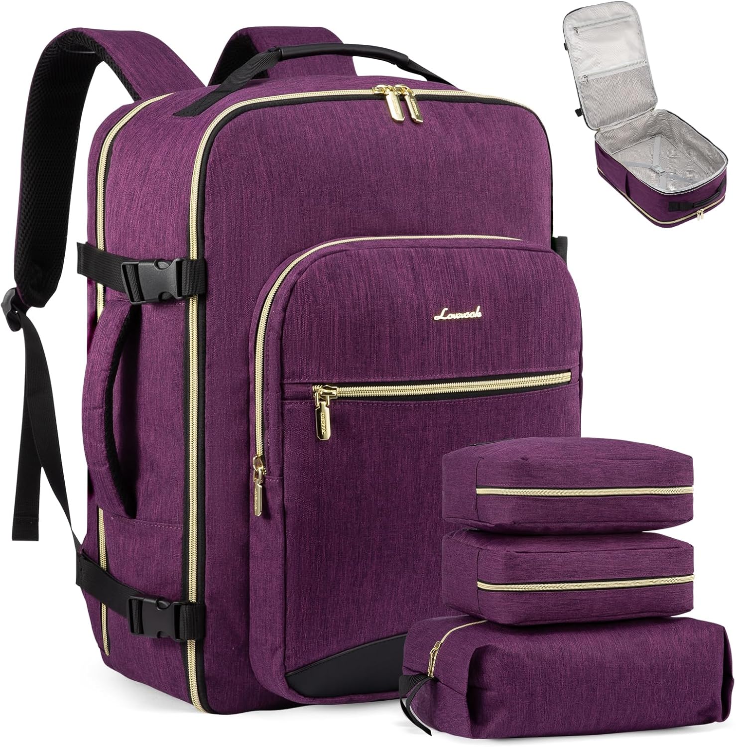 LOVEVOOK Travel Backpack 50L - Airline Approved Carry On Bag
