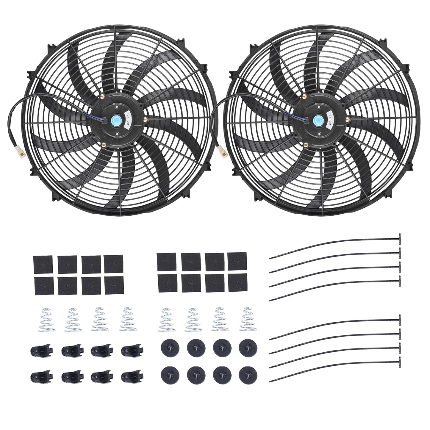 14 Electric Radiator Cooling Fan Assembly Kit for Universal Use