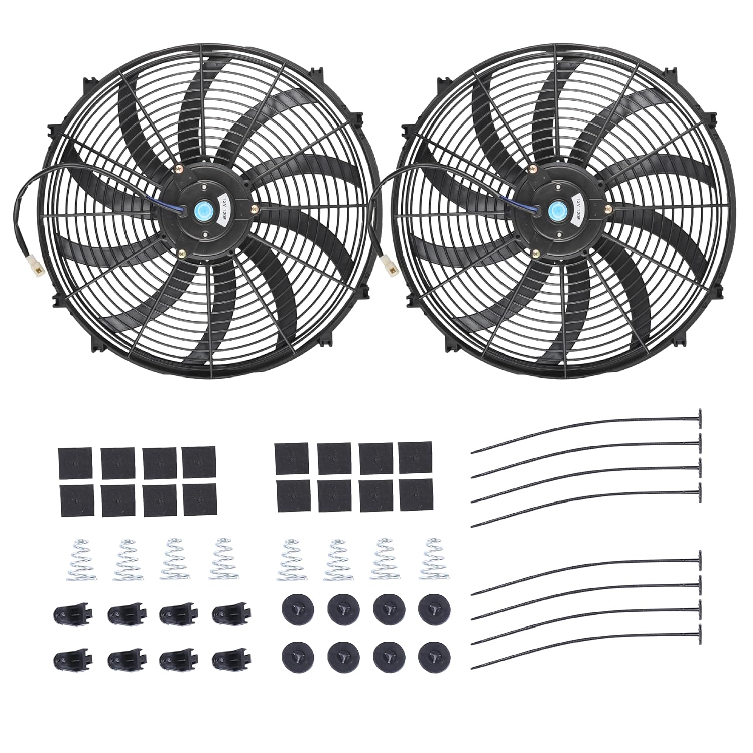 14 Electric Radiator Cooling Fan Assembly Kit for Universal Use