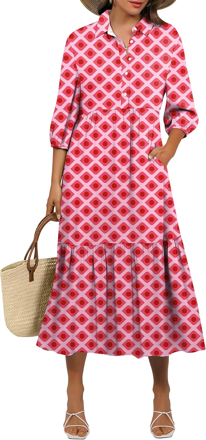 Stylish Women Summer Dress with Floral Print for Beach Vacations