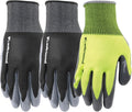Wells Lamont Nitrile Coated Grip Work Gloves Large - 3-Pack