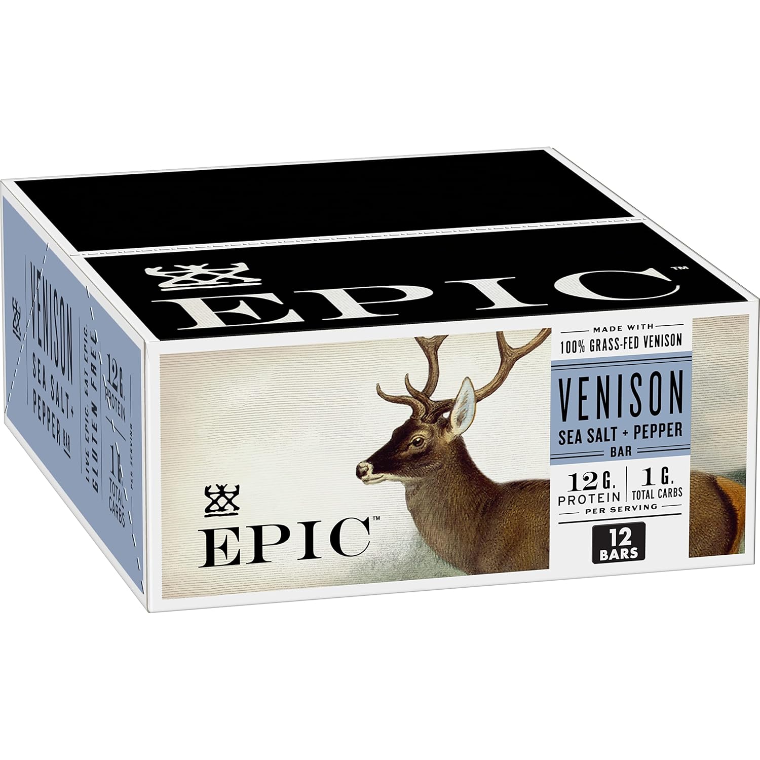 EPIC Venison Sea Salt and Pepper Bar - Keto Friendly Snack