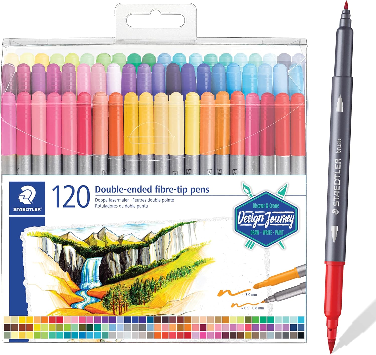 STAEDTLER Double-Ended Fiber-Tip Pens for Vibrant Coloring