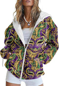 Mardi Gras Sweatshirt for Women V Neck Vintage Carnival Pullover