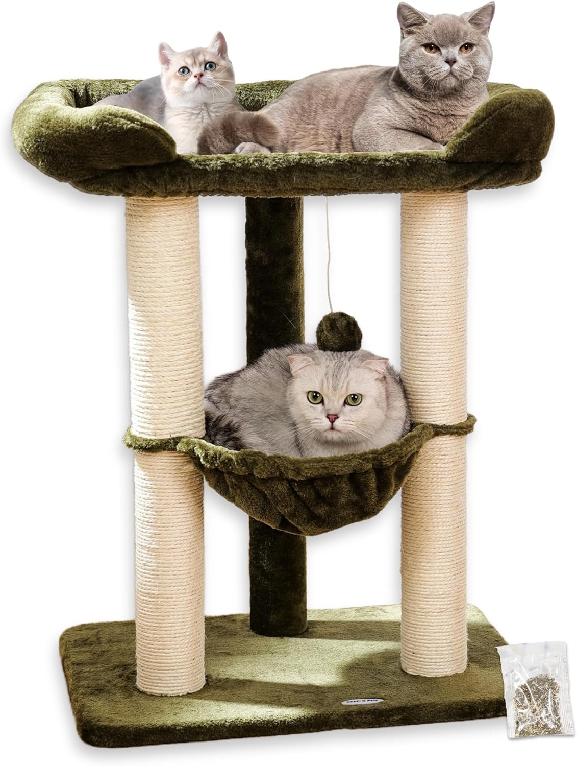 Happi N Pets 28 in Large Cat Tree Tower for Big Cats and Kittens