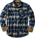 CQR Men's 100% Cotton Button Down Flannel Shirt - Warm (Style HGHS)