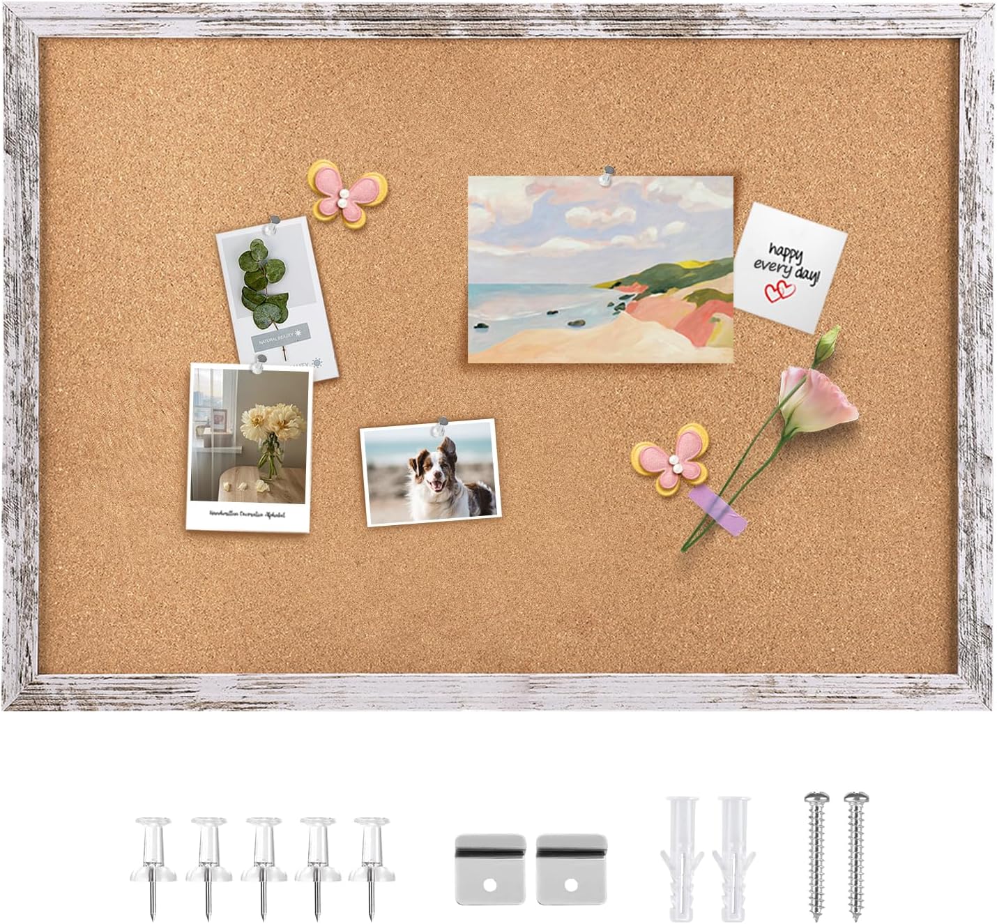 Cork Board Bulletin Board for Home Office and School Use