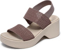 Womens Cali Day Wedge Sandal - Woven Stretch Double Band