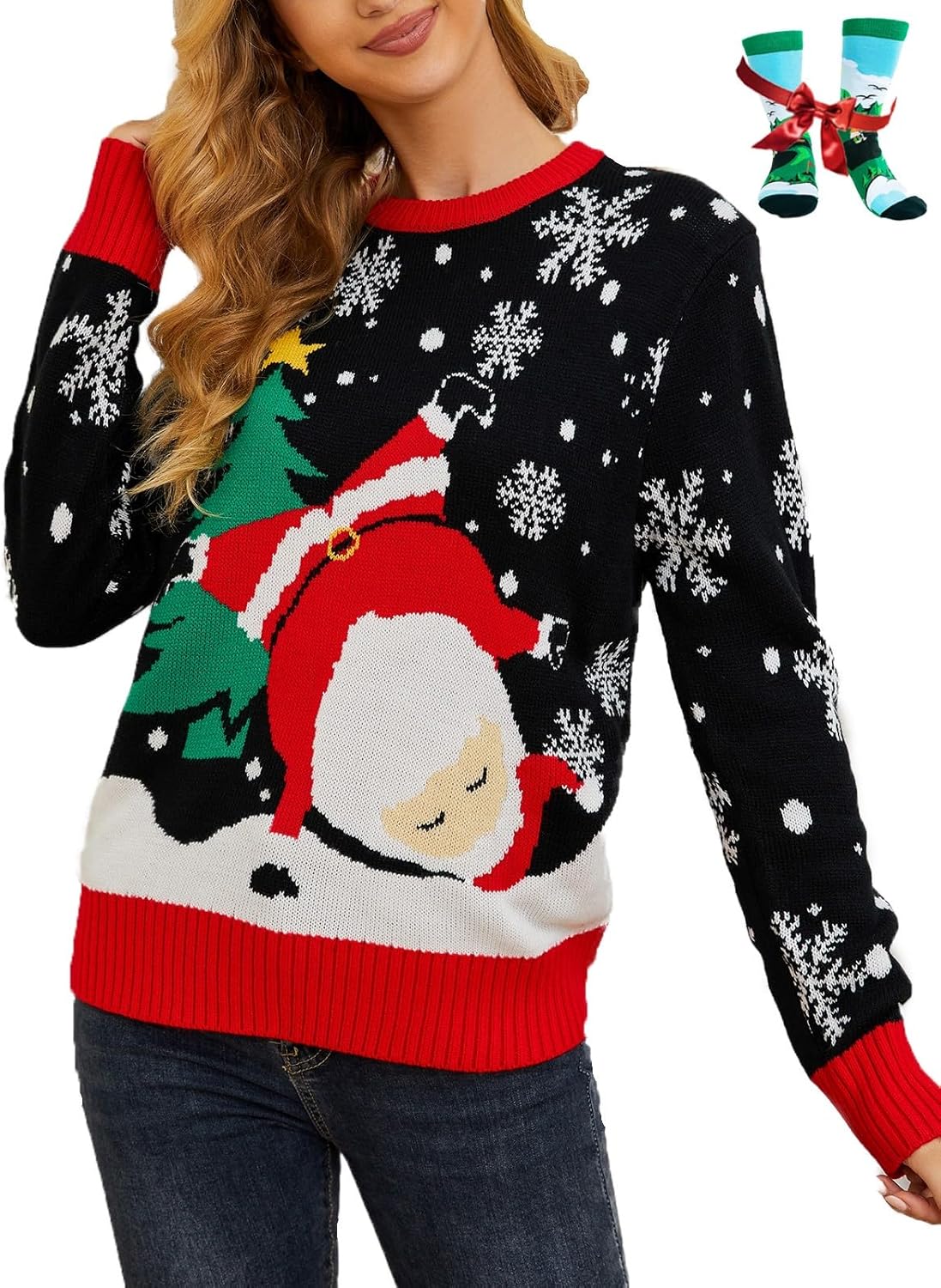 LANPULUX Christmas Sweater for Women - Adorable Ugly Design
