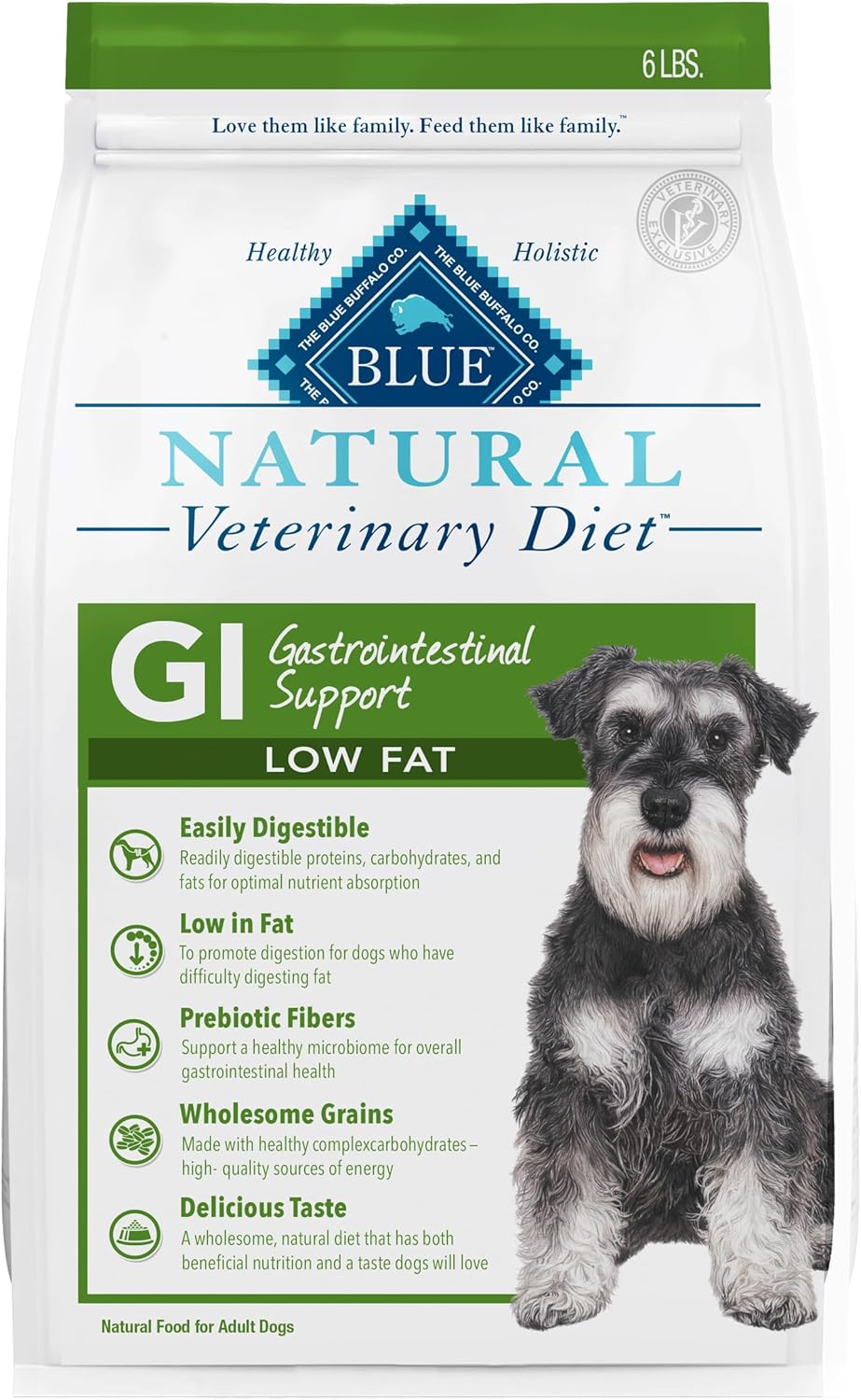 Blue Buffalo Natural Veterinary Diet GI Low Fat Dog Food Review