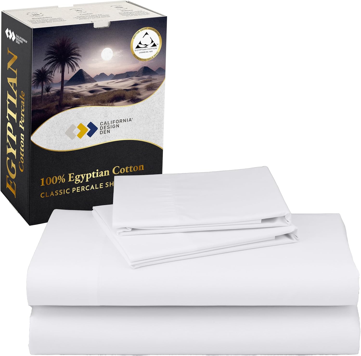 California King Sheet Set - 100% Egyptian Cotton Luxury Bedding