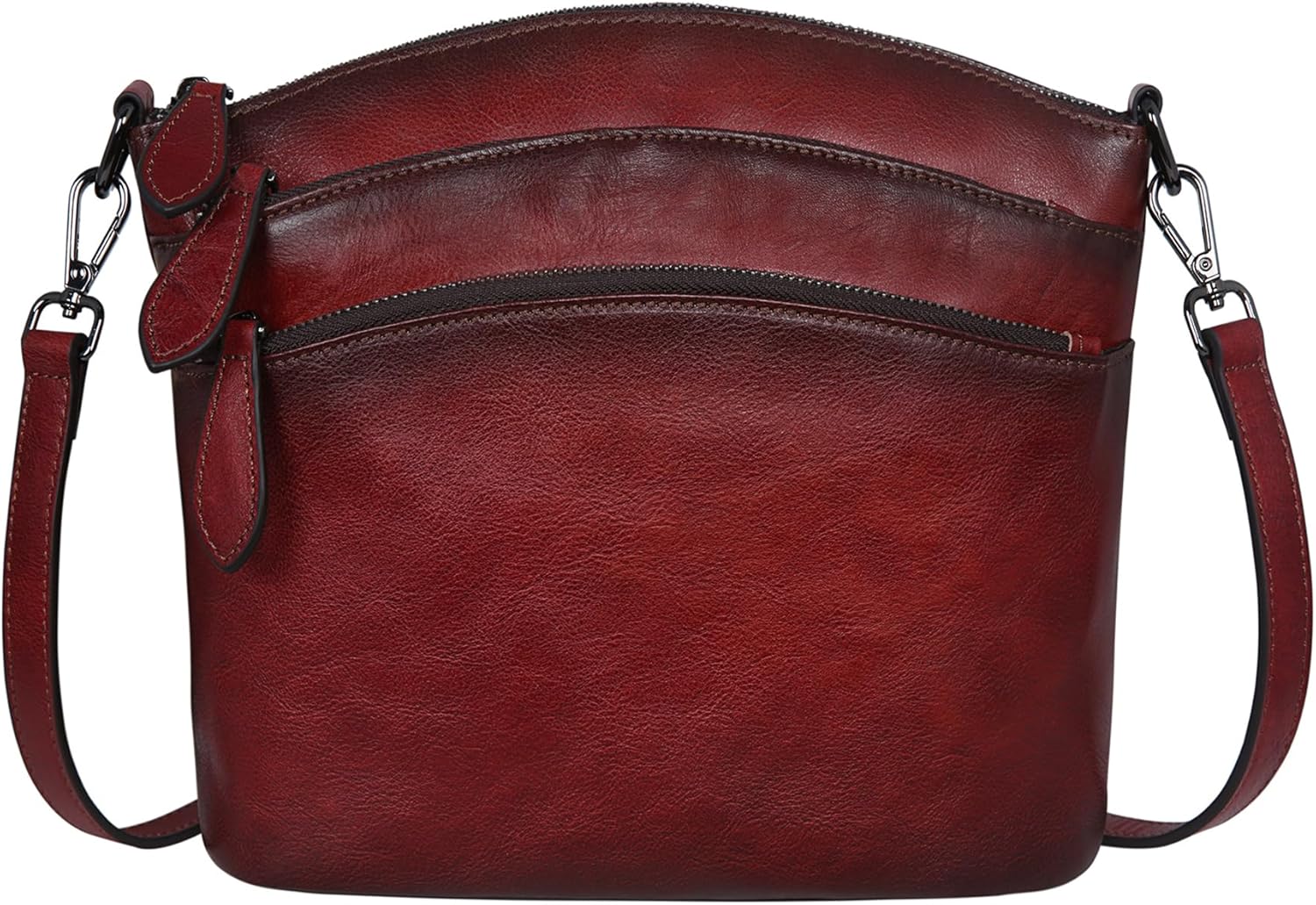 HESHE Crossbody Bags for Women Genuine Leather Vintage Satchel