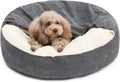 30 in Medium Dog Bed for Dogs Up to 45lbs - Cozy Covered Cave Bed