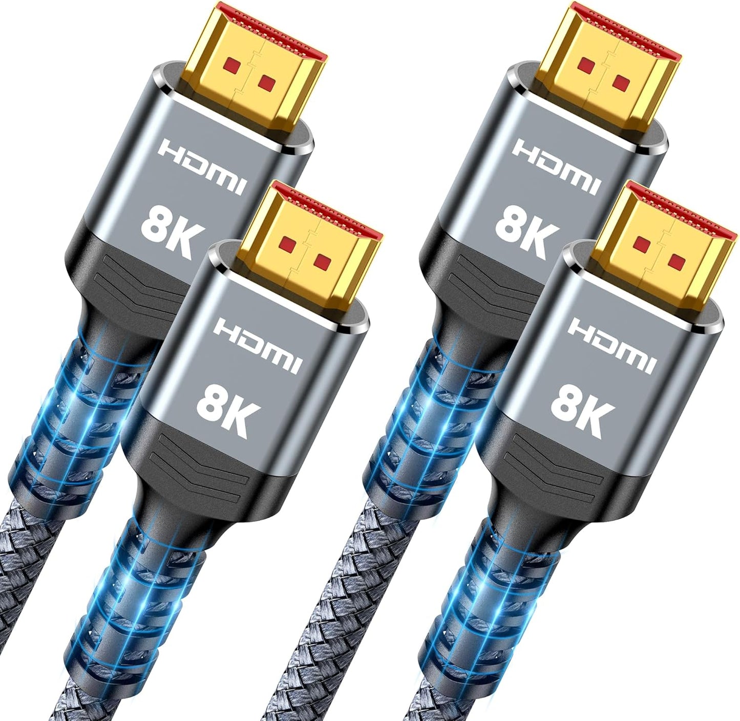 Ultimate 8K HDMI Cable 2-Pack - High Speed & Versatile