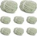 Sage Green Giant Chunky Yarn for Crocheting and Knitting - Plush