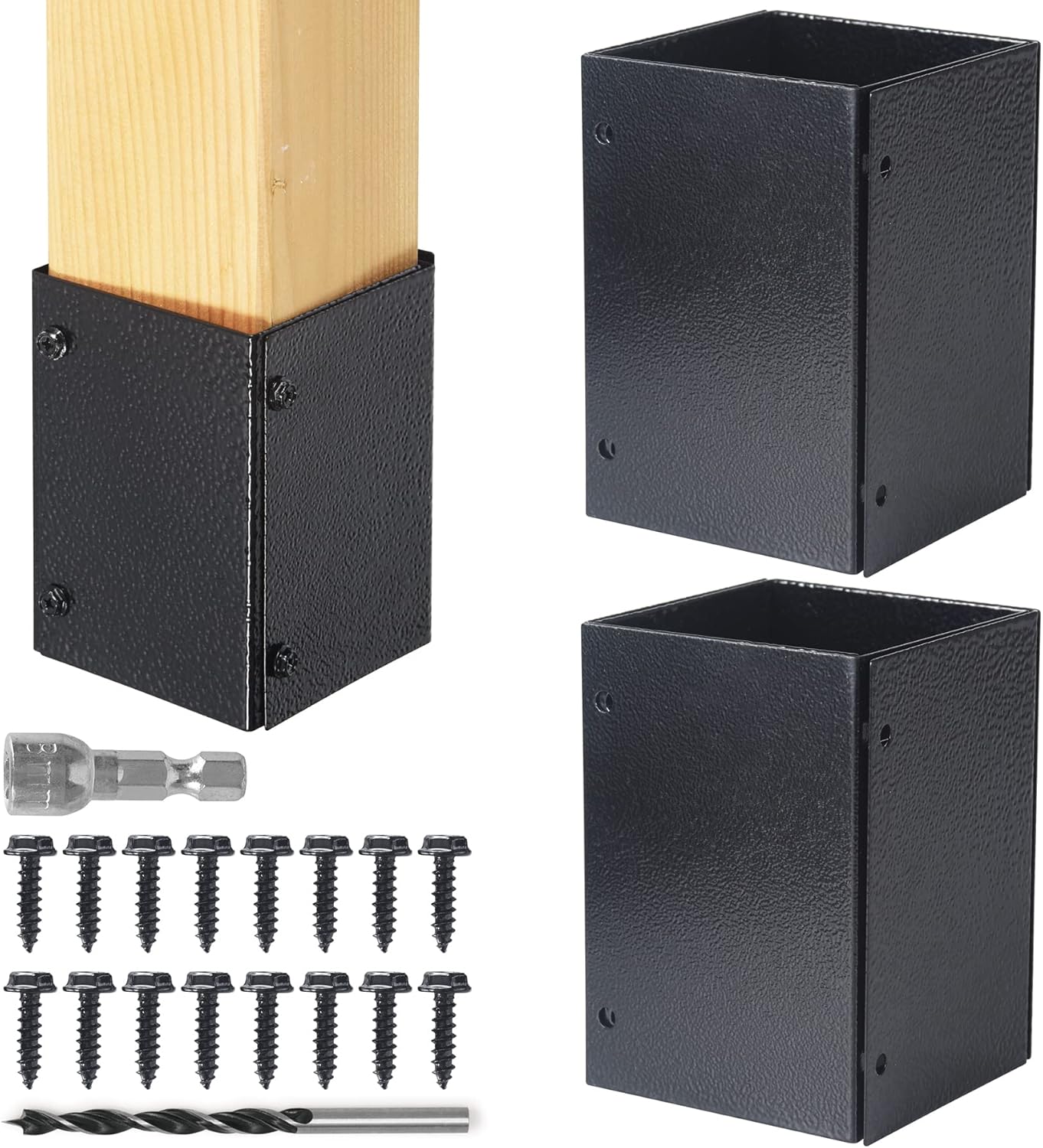 Stainless Steel Adjustable Post Protector for Wooden Mailboxes