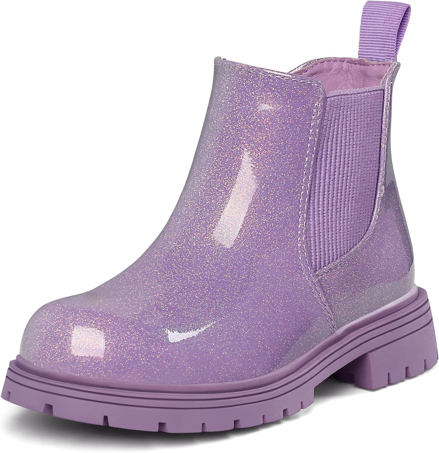 K KomForme Girls Glitter Ankle Boots with Side Zipper Style
