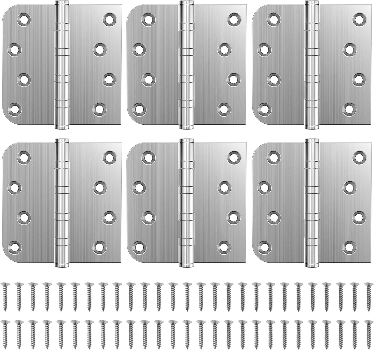 KOLET Heavy Duty Stainless Steel Ball Bearing Door Hinges 4 x 4 in