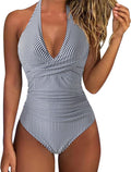 Sexy Tummy Control One Piece Swimsuit - Flattering Halter Fit Women's