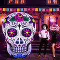 7ft Dia de Los Muertos Inflatable Sugar Skull - LED Lawn Decor