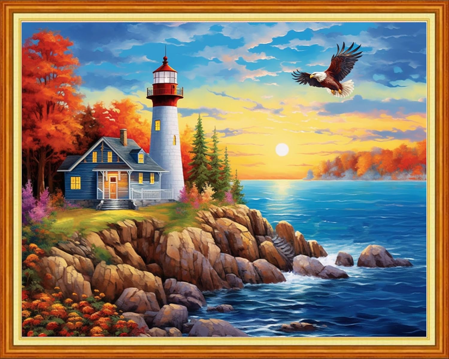 Redxing Stamped Cross Stitch Kits for Beginners and Adults