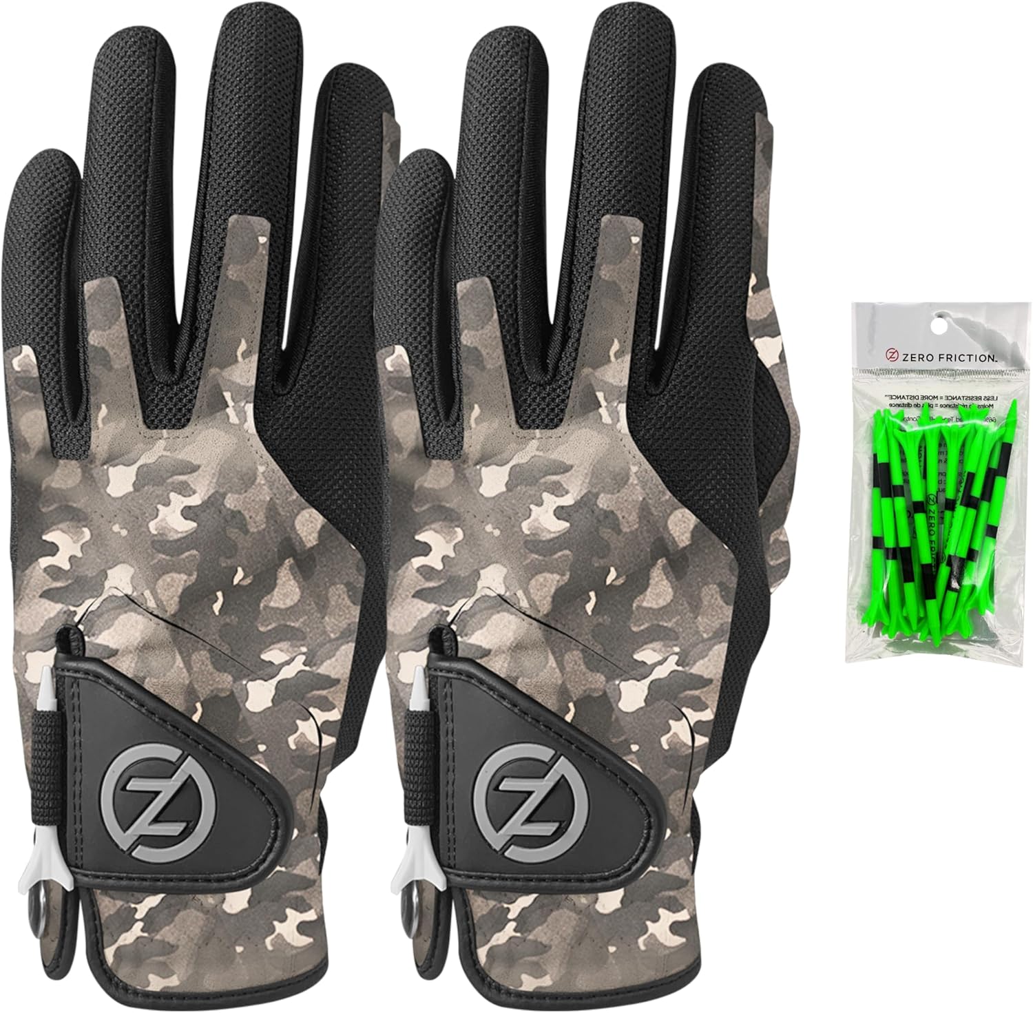 Ultimate Grip: Zero Friction Golf Glove Duo + Tees