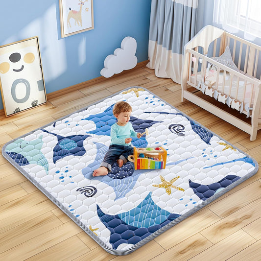 Soft & Thick Baby Play Mat - Non-Slip - 47x47in