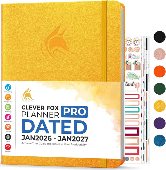 Clever Fox Planner PRO Dated Weekly & Monthly Life Planner