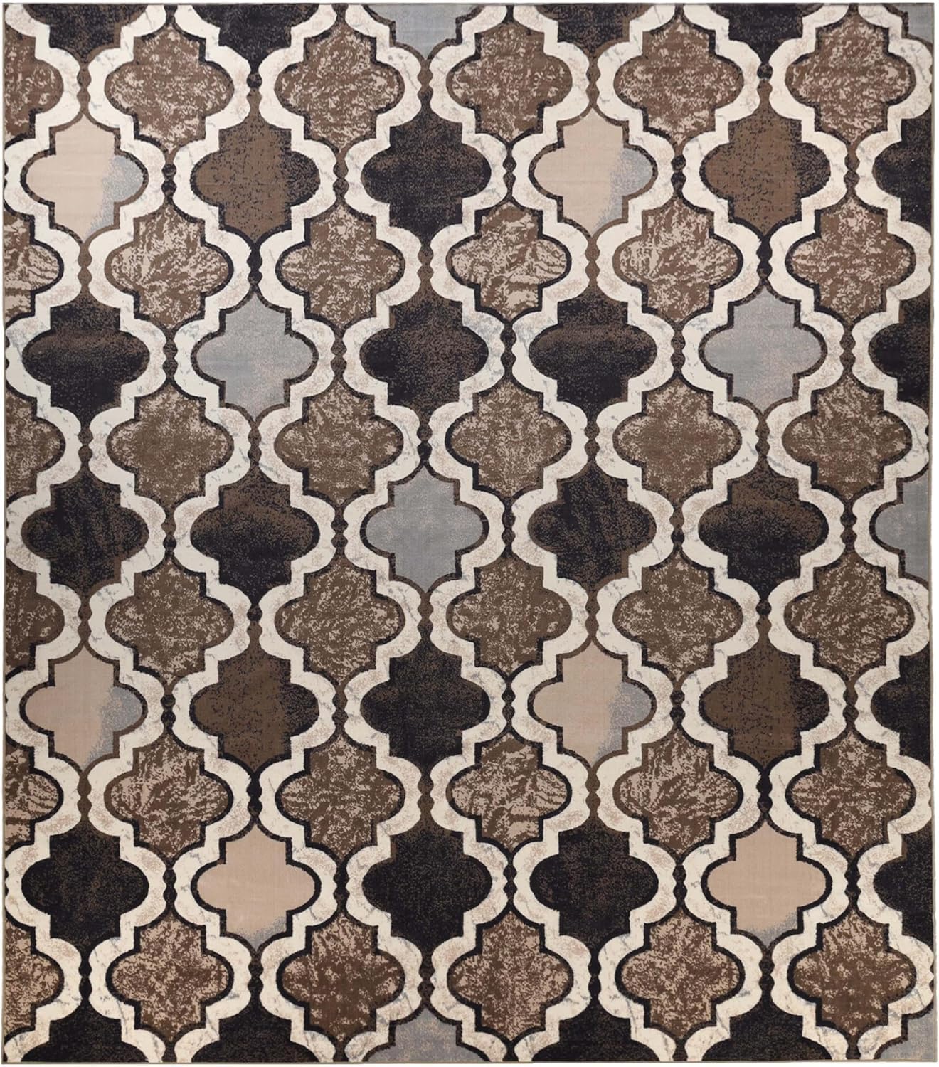 Viking Collection Ivory Geometric Trellis Rug 12'x15' - Superior Plush Cover