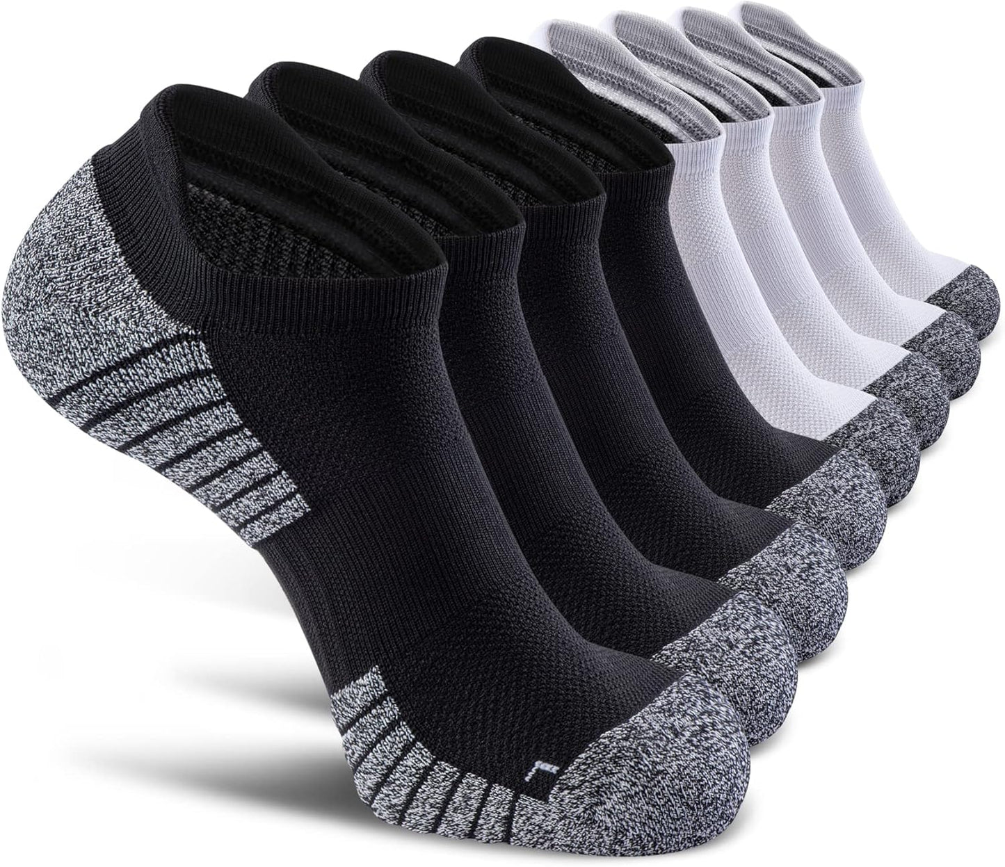 No Show Sports Compression Socks for Men and Women - 4/8 Pack