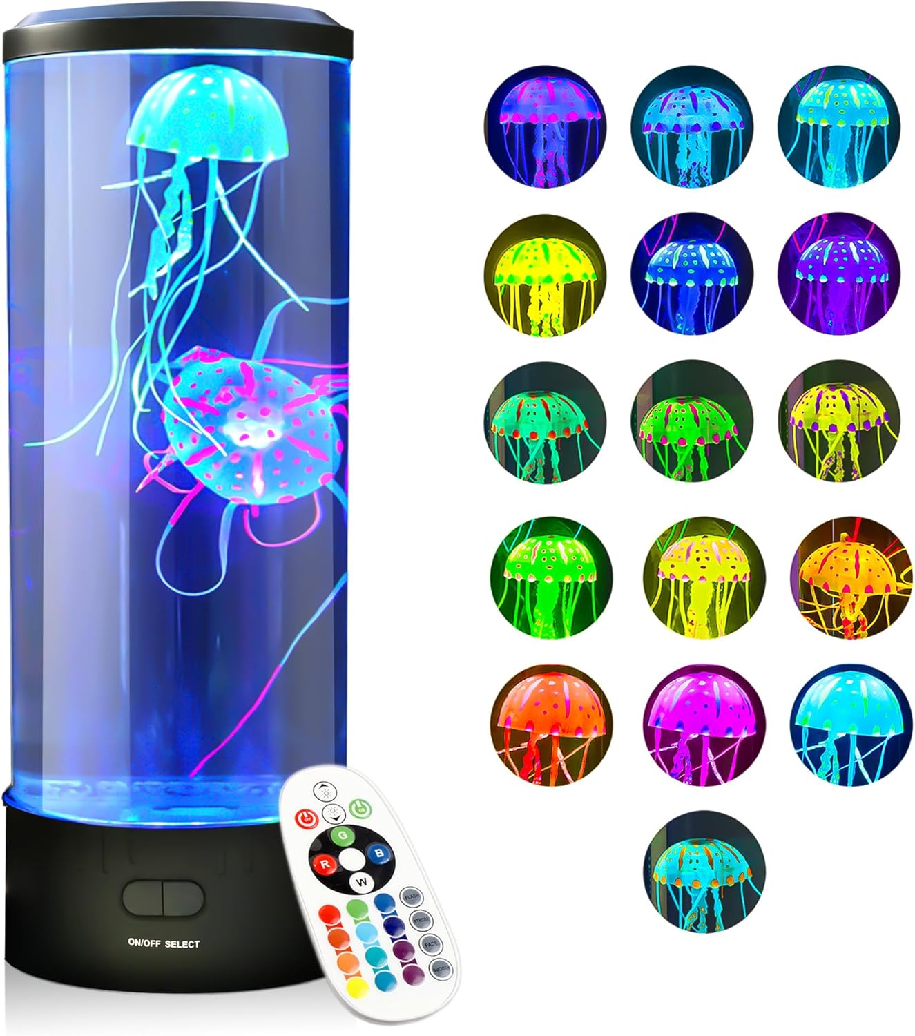 Brewish Jellyfish Lamp with 16 Color Changing Options for Home