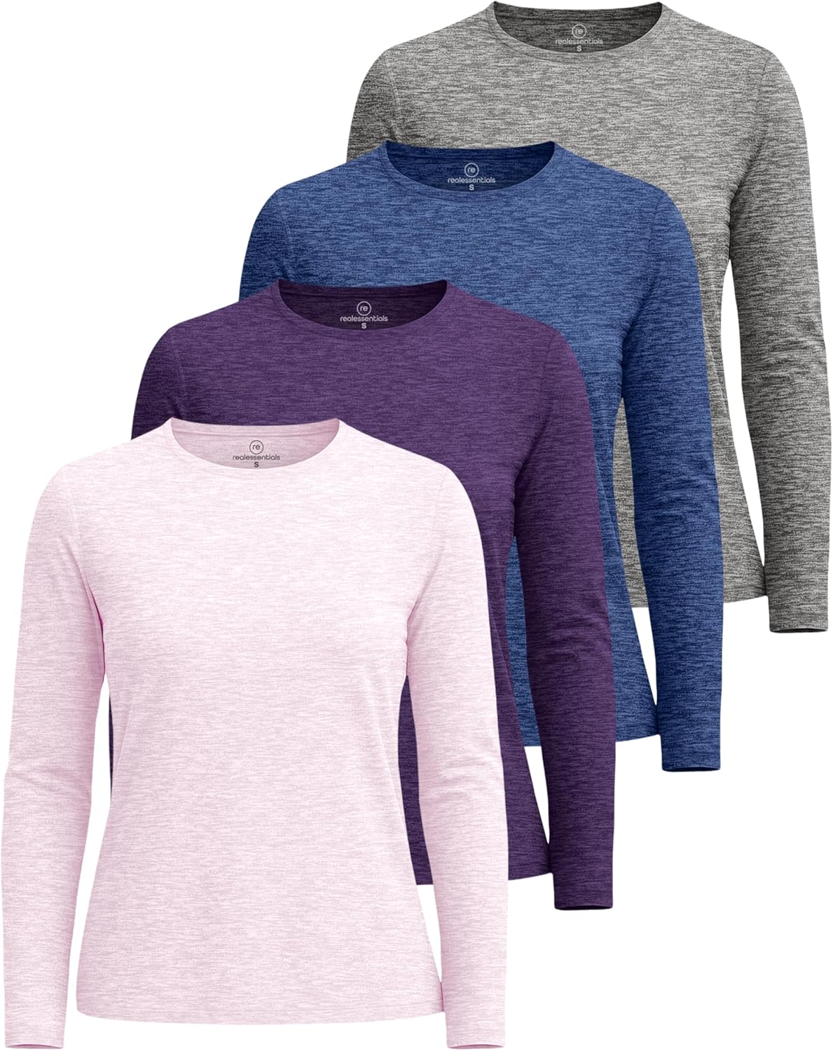 Real Essentials Women's UPF 50+ Quick Dry Long Sleeve Sun Shirts